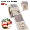 300 шт./рулон Цветочная наклейка «Спасибо» Милая наклейка-печать Прочная этикетка для выпечки на конверт Декор для подарков