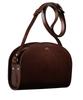 Shoulder Bag Smooth Leather DARK BROWN [APACE] Demi-Lune [item]
