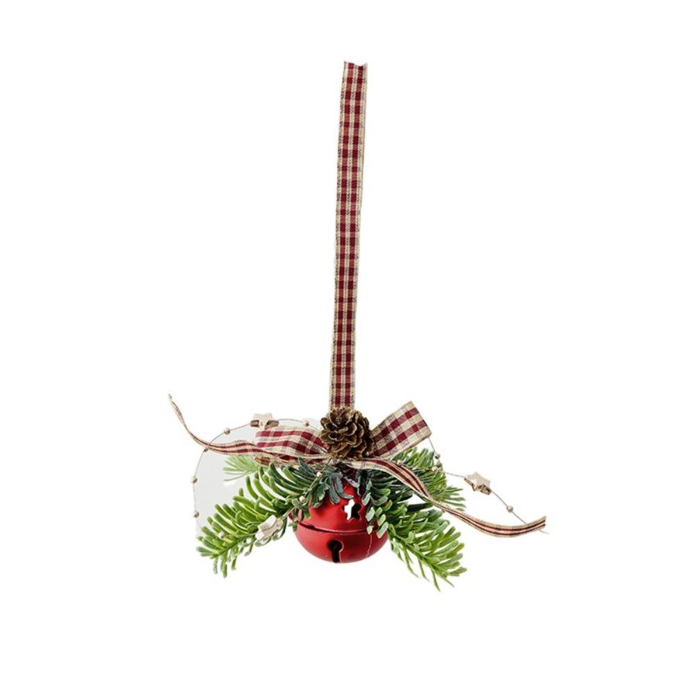 Iron Art Jingle Bell Pendant Simulation Pine Cone Christmas Tree Decorations Home Decoration