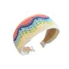 Crochet Wide Hair Hoop Embroidery Children Hair Band Cute Knitted Kids Headband  Girl