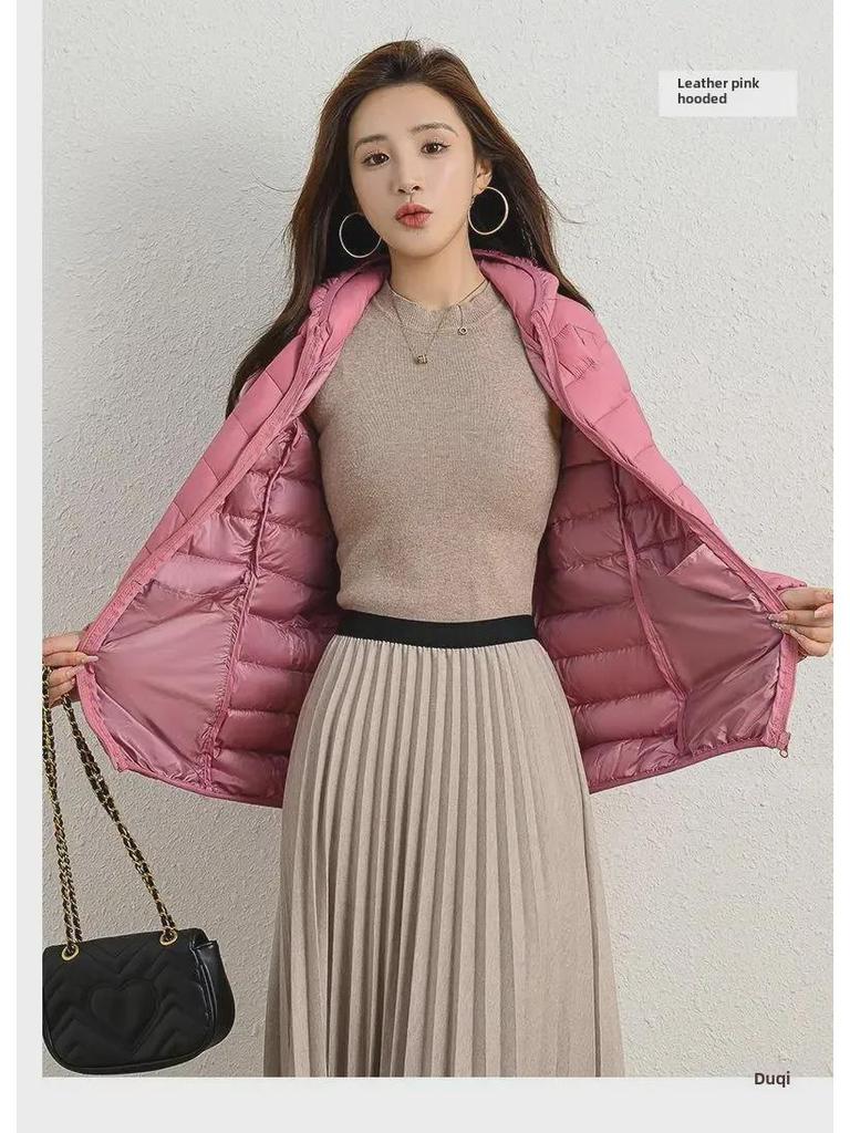 Women's Slim Fit Light Down Short Cotton Coat - Winter Korean Style, Large Size Available