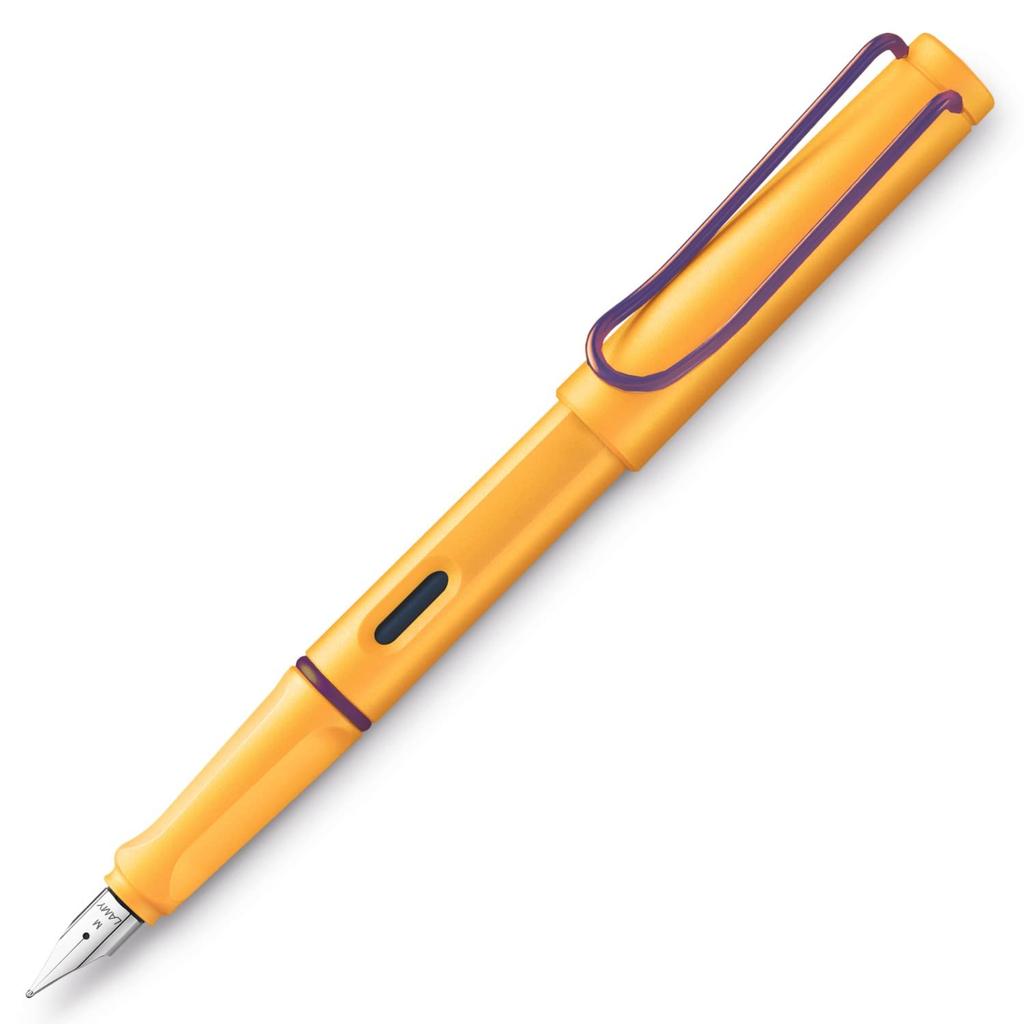 LAMY Limited Edition Safari Fountain Pen – Medium Nib, Mango Purple Clip, Official Imported L21MGV-M