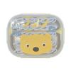 Lilpang Mate Safety Double Stainless Steel Baby Food Plate, Yellow Bear, Single Item, 1 Piece, Popular Korean Parenting Items
