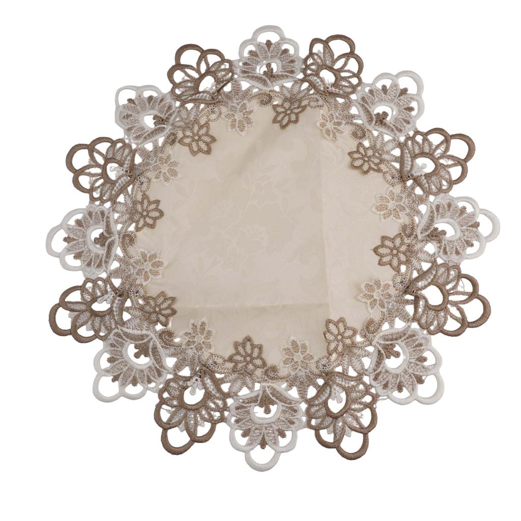 1 шт. Круглая скатерть кружевная с цветочной вышивкой скатерть пылезащитная для дома обеденного стола кафе свадебный декор