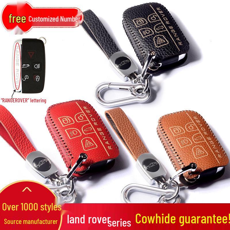 Кожаный чехол для ключей для Land Rover Range Rover Sport, Evoque, Velar, Defender, Discovery, Freelander - Унисекс