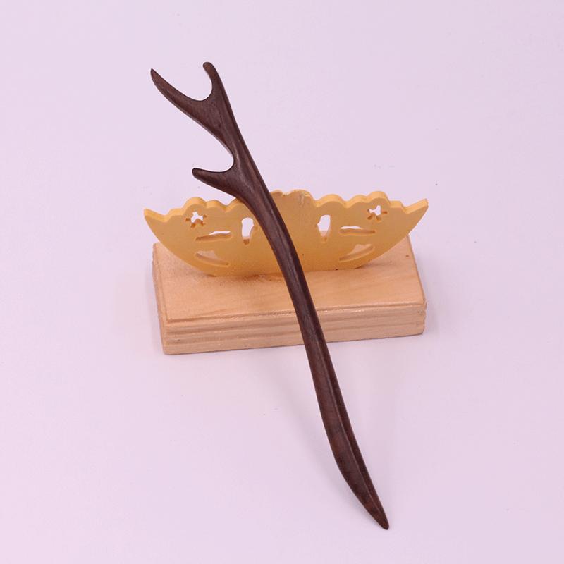 Hair Clasp Ladies Gift Wooden Vintage Ebony Accessories Guajacwood Hairpin