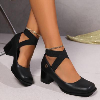 Женские туфли на низком каблуке, весна и осень, однотонные, на толстом каблуке, большого размера, туфли Мэри Джейн