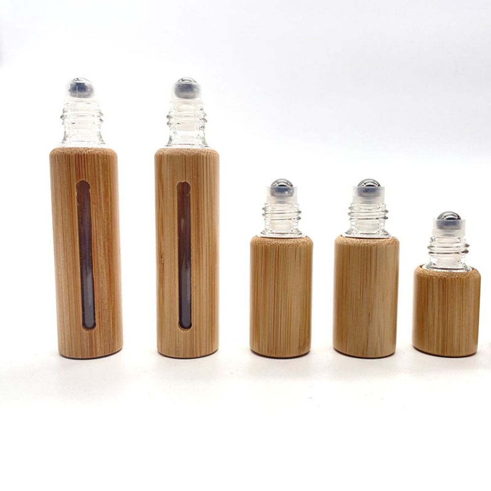 3/5/10ml Lip Oil Tubes Mini Spray Bottle Natural Bamboo Perfume Bottle  Perfume