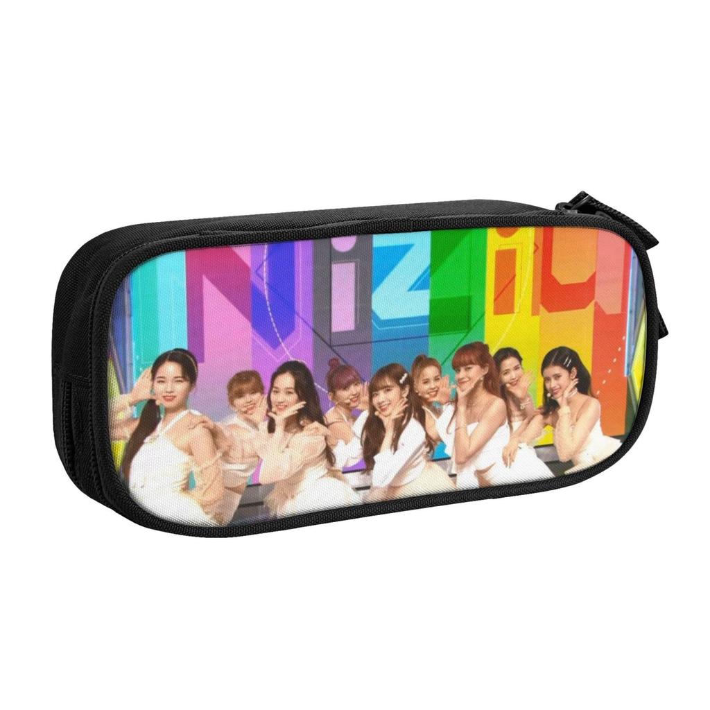 Niziu Niju Goods Пенал Пенал Большая вместимость Двухслойный Двойной Молния Карандашница Стильный Милый Аниме Ручка Чехол Старшая Школа Колледж Средний