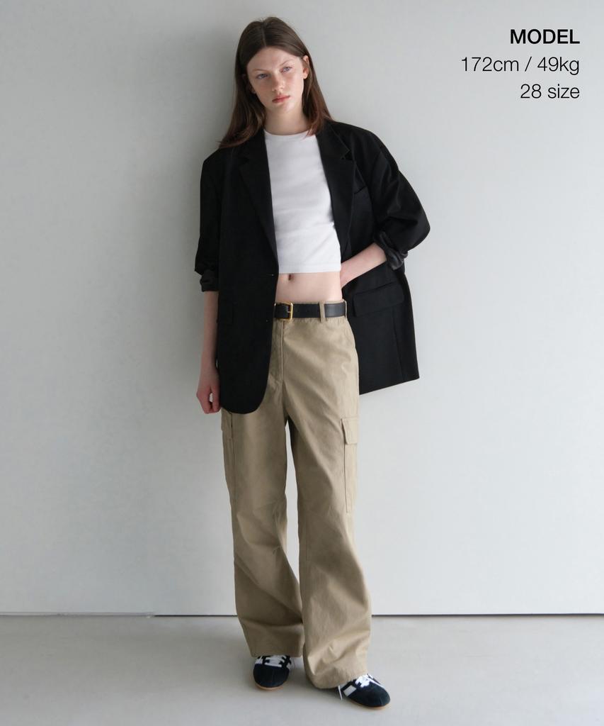 MUSINSA STANDARD WOMAN Women'S Wide Cargo Pants [Beige]