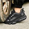 Противоскользящая защитная обувь для мужчин, кроссовки со стальным носком, устойчивые к проколам, с вращающимися кнопками, безопасная рабочая обувь для мужчин, спортивная рабочая обувь, противоударная