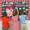 Valentine's Day Love Heart Bulletin Board Decrations Class Cut-Outs Pink Border Valtes Party Supplies Shool Classrom Wall Door Decorl