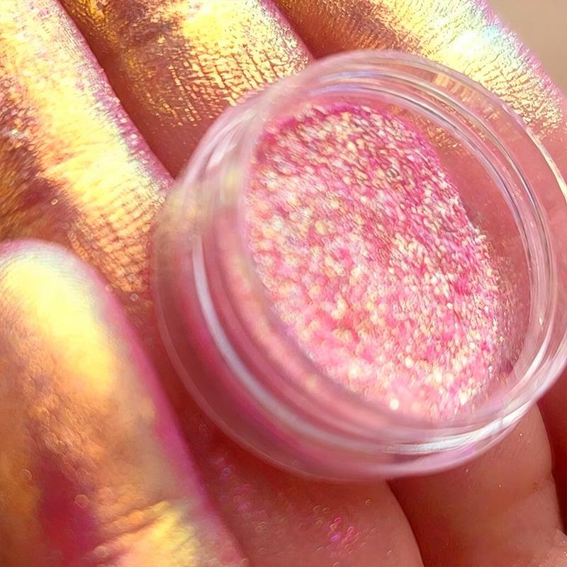 Многоцветные хамелеоновые тени для век, пудра, блестки для ногтей, Aurora Neon Rainbow Pigment, хромированная пудра, переливающиеся тени для век, декор для ногтей