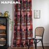 1 шт. NAPEARL Bohemian Style Patchwork Printed Country Style Semi Blackout Шторы для маленьких окон Кухня Спальня Гостиная Балкон Домашний декор