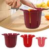 Non Slip Grip Fruit Slicer Cup Lace Design Lemon Slice Holder  for Meat Tomato Potato Lemon
