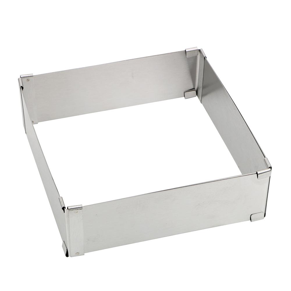 Форма для выпечки из нержавеющей стали, регулируемое кольцо для мусса, форма для DIY украшения торта, квадратная форма для торта, инструмент для выпечки десертов