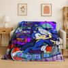 Классическое мультяшное игровое фланелевое одеяло S-Sonic, мягкое теплое плед для спальни, гостиной, кровати, путешествий, кемпинга, пикника, подарок