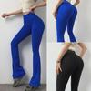 Women's High Waist Flared Yoga Pants - Hip Lift, Slim Fit, Wide Leg Fitness Trousers