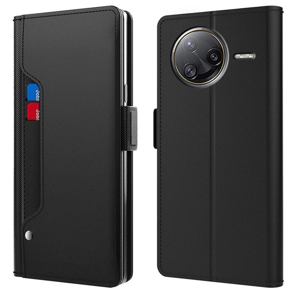 For Xiaomi Poco F7 Ultra 5G/Redmi K80 Pro 5G Case Stand PU Leather Phone Cover Card Holder Mirror