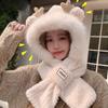 Hat Women's New Autumn and Winter Scarf All In One Hooded Cute Longbao Thickened Warm Hat Cycling Ear Protection Hat