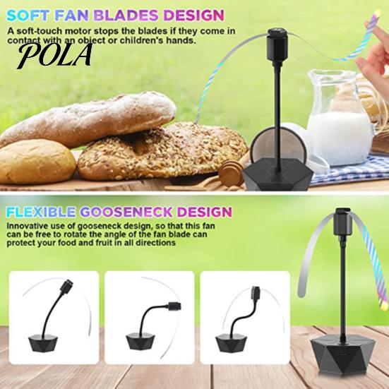 Easy-carry Fly Repellent Fan Tabletop Portable 360 Degrees Rotation USB/Battery Powered Retractable Lightweight Adjustable Pole Physical Mosquito for