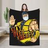 Пледы Скорпион Mortal Kombat MK11 Флис Забавные Теплые Пледы для Кровати Дивана Осень/Зима