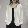 Women's Casual Fashionable Corduroy Jacket, Western Style, Loose and Versatile, Long Sleeved Cardigan, Autumn Style