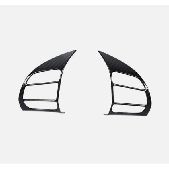 For Hyundai KONA Encino 2018-22 ABS Carbon Fiber Steering Wheel Decor Cover Trim