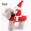 Soft Cotton Dog Costume Santa Rider Costume, Christmas Outfit, Adjustable Closure, Funny Festival Pet Holiday Cosplay Apparel for Small to Medium