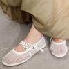 Mesh Breathable Flat Shoes Women's Summer Niche Temperament Buckle Fashion Casual Versatile Ballet Style Single Shoes