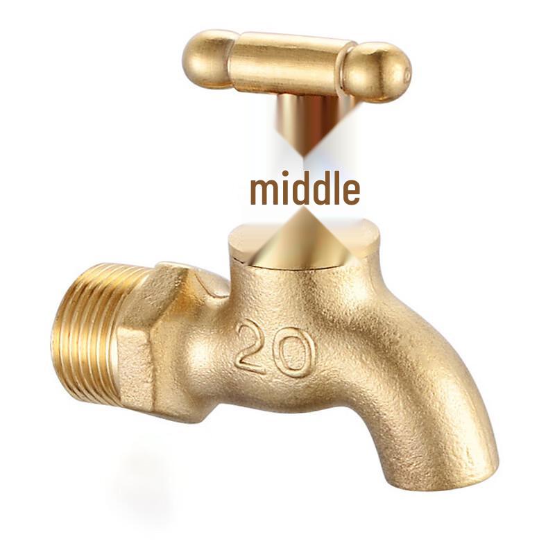 Old-fashioned Brass Single Cold Water Faucet