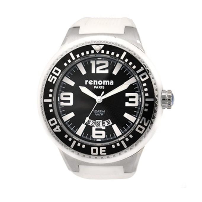 [RENOMA WATCH] Водонепроницаемые часы RENOMA WATCH 100M с резиновым ремешком RE130