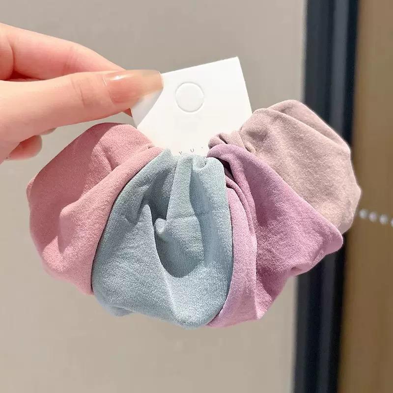 Durable ultra-wide seamless head rope versatile high ponytail mask hair ring high elastic rubber band women's hair rope