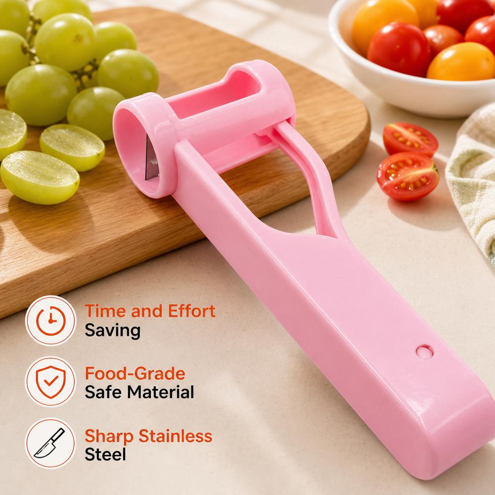 Grape Cutter Grape Slicer for Toddlers Kids Cherry Tomato Strawberry Sandwich Cutter for Kids Lunch Accessories,Kitchen Gadget 4