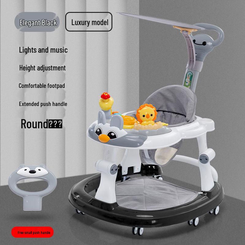 Multifunctional Baby Walker: Anti-Rollover, Sit & Learn Push Car
