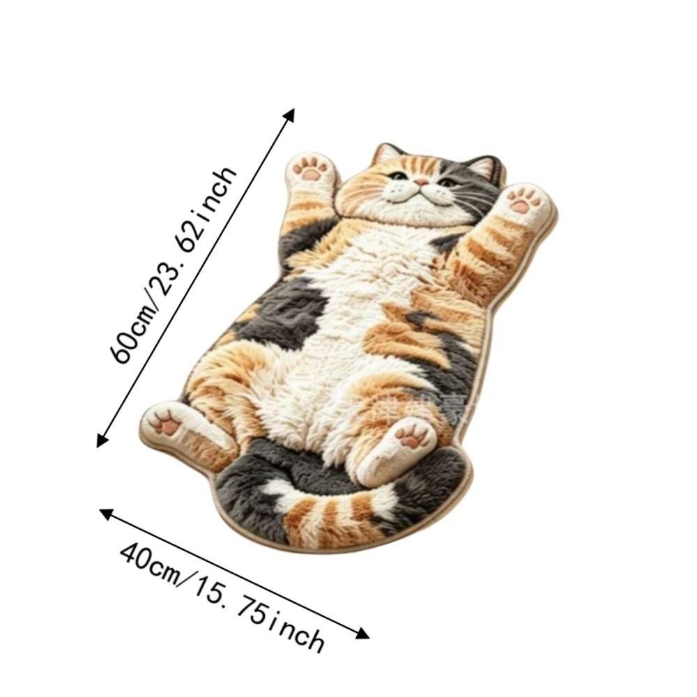 Non-Slip Cat-Shaped Area Rug Anti-fouling Cartoon Carpet Soft Home Decor Carpet Bedrooms
