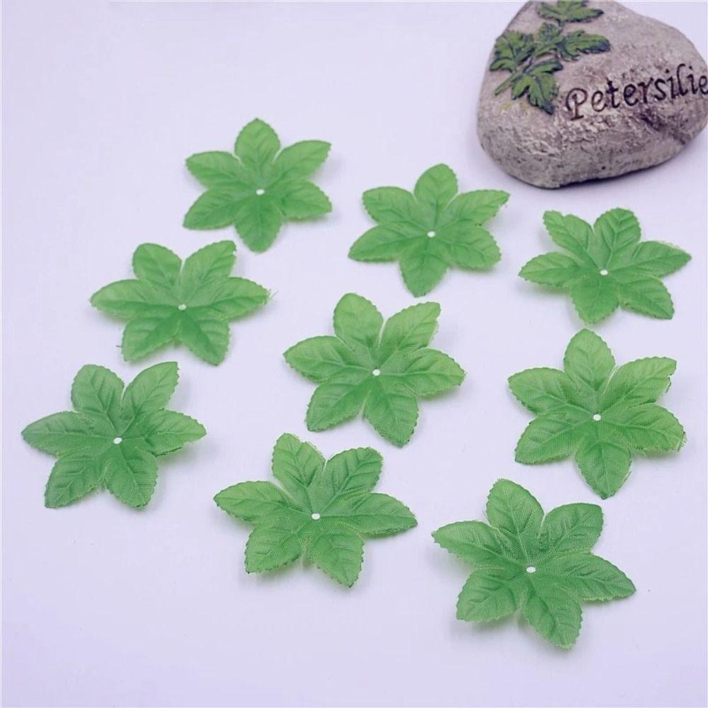100pcs Artificial Plants Rose Green Leaves DIY Wreath Leaf Artificial Flower Leaves