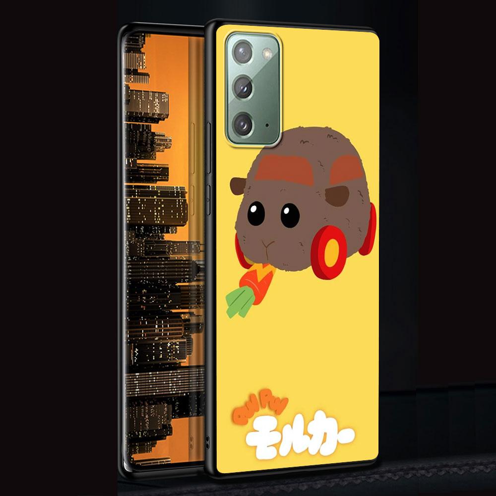 Cute PUI PUI MOLCAR Case for Samsung Galaxy Note 20 Ultra 8 10 Lite 9 TPU Phone Cover Note 10 Plus Black Soft Shell Funda Capa