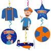 Blippi Birthday Party Supplies Paper Cups Plates Banner Straw Kids Balloon Decor