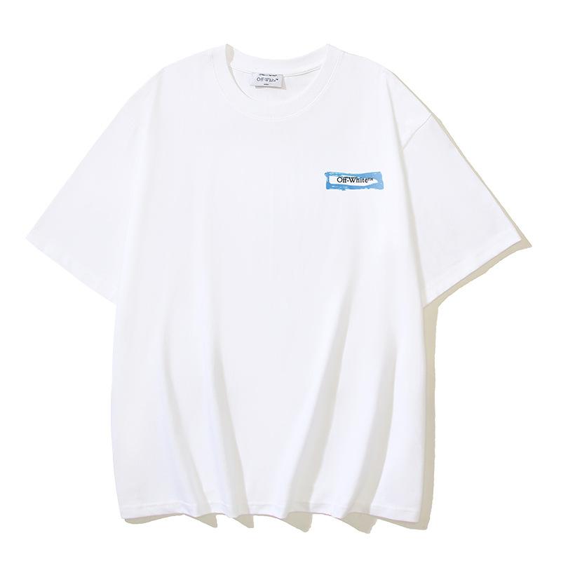 Off-White Летняя новинка 2026 года, футболка с коротким рукавом с принтом в виде букв, граффити и стрелок для мужчин и женщин