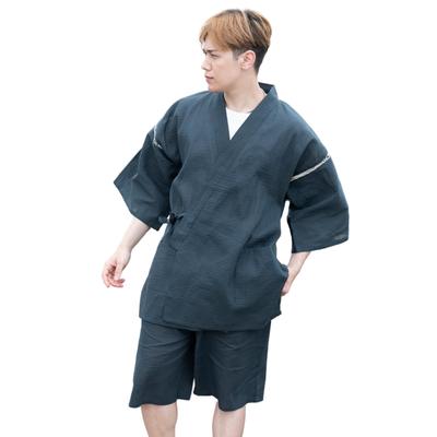 Мужское японское кимоно Edoten Jimbei SIJIRAORI 100% Co.