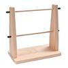 Wooden Yarn Holder Horizontal Yarn Ball Holder Double Revolving Yarn Storage Organizer