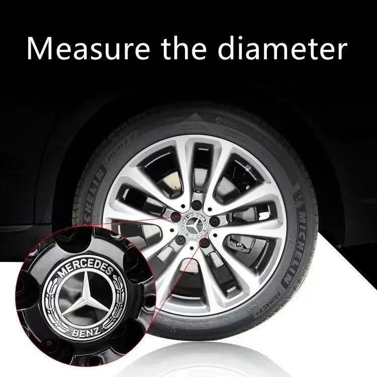 4 шт./комплект 75 мм Для Mercedes Benz AMG W203 W206 W220 W205 W211 W212 Колпачки центральных отверстий колес автомобиля Эмблема Benz Чехлы дисков шин ED3