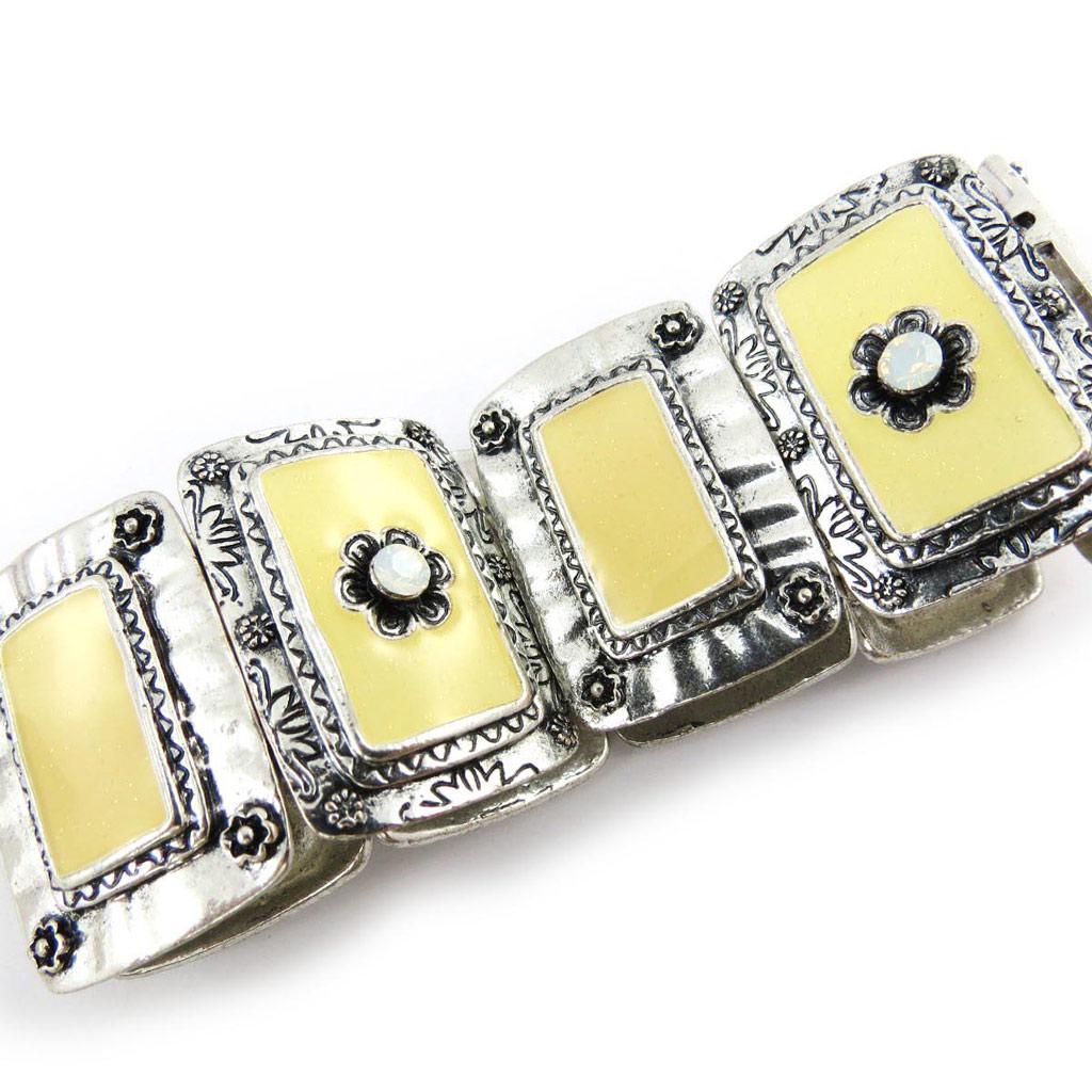 Les Trésors De Lily [E6644] — Дизайнерский браслет «Оксана» цвета слоновой кости белого цвета