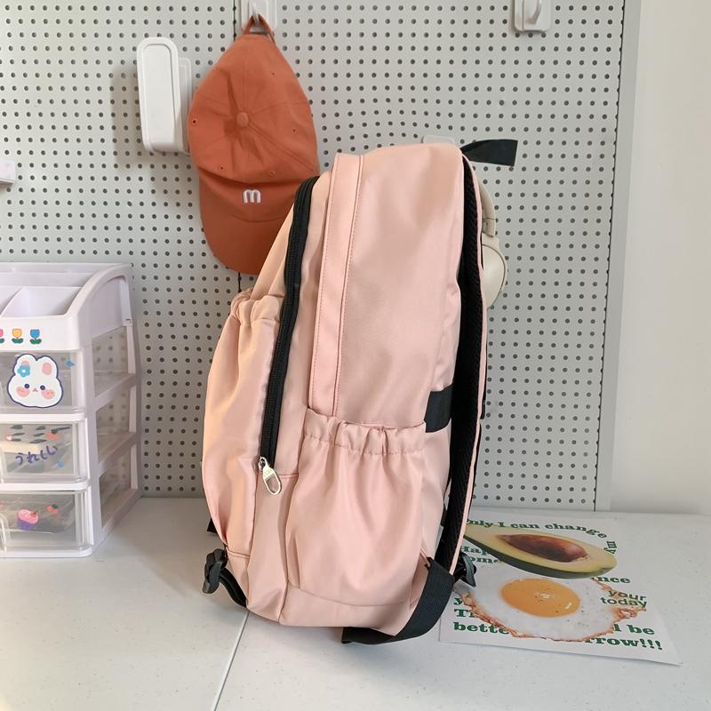 Студенческий школьный рюкзак, однотонный рюкзак большой емкости, рюкзак для старшей средней школы на открытом воздухе