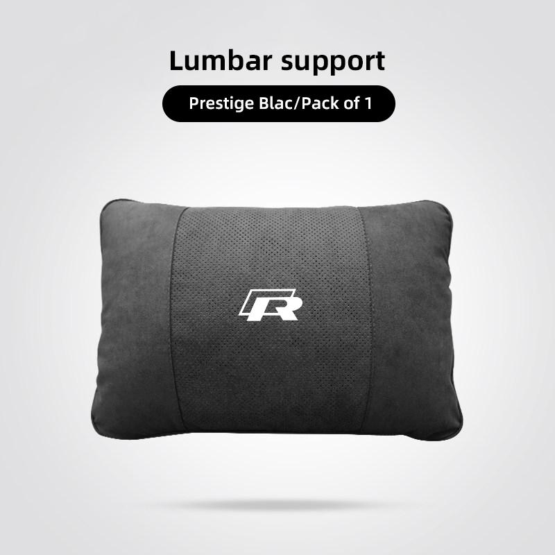 Car Suede Headrest Seat Neck Pillow Head Support For VW Tiguan Arteon Taigo ED13 Caddy CC e-up Golf Polo Passat Jetta Amarok Hub Cap