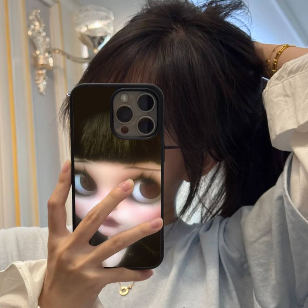Темная милая кукла Девочка Жесткий пластиковый чехол для телефона Для Iphone 17 Air 16 15 14 13 12 11Pro Max PC TPU Чехол