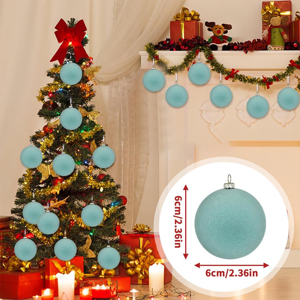 Christmas Tree Decoration Balls Velvet Texture Glitter Christmas Balls Christmas Festive Christmas Tree Decoration Balls Satin Christmas Balls