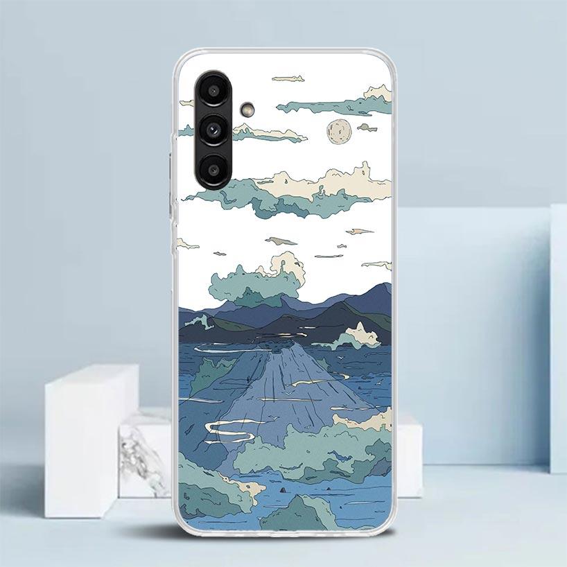 Эстетичная Аниме Пейзажная Обложка для Samsung Galaxy A17 A37 A57 A16 A26 A36 A56 A15 A14 A55 Чехол для Телефона A13 A53 A25 A35 A24 A34 A23
