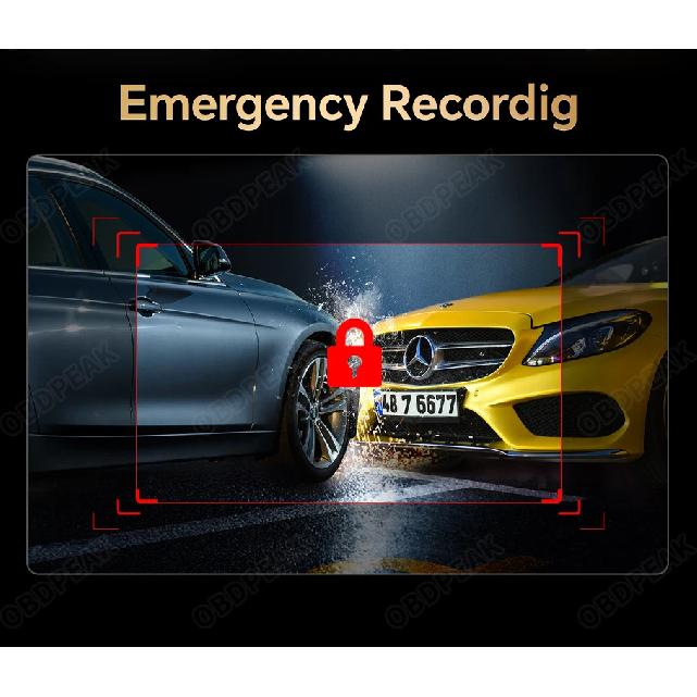 H330 11.26" Rearview Mirror 3 Cameras Front Inside Rear 4K+1080P+1080P Dash Cam Infrared Night Vision WIFI GPS Video Recorder